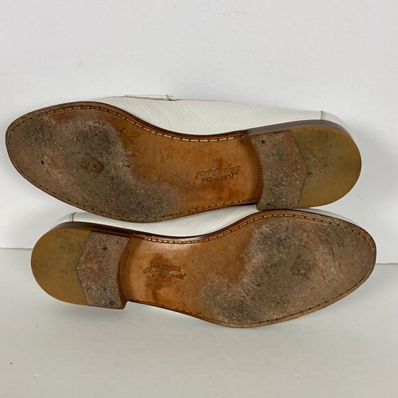 Florsheim Royal Imperial Loafers Slip On Shoes Mens 9.5 D White Leather 75404 - Picture 10 of 14